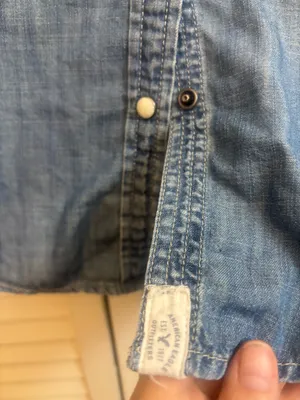 American Eagle Denim Shirt with Pearl Snaps thumbnail 4