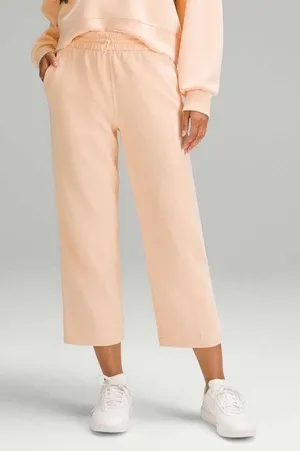 Lululemon Softstreme High Rise Pants 24" Size 12 Peach Athleisure Lounge Comfort thumbnail 1