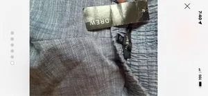 Drew Blue Linen Pants with Subtle Stripes Sz XS NWT Retail $166 thumbnail 6
