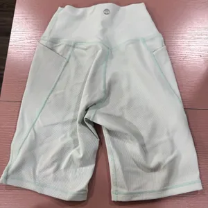 Senita Light Blue Ribbed Biker Shorts XS thumbnail 2