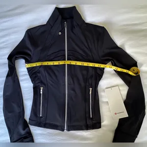 NWT Lululemon Define Cropped Jacket *Nulu - Black / Mirror Silver - 2 thumbnail 13