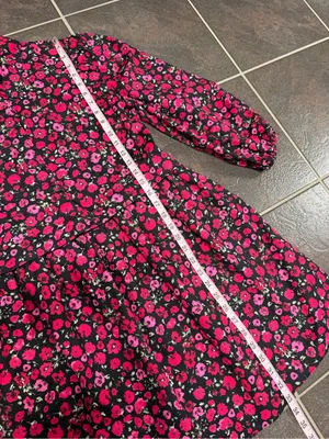 English Factory Floral Shirtdress Mini Dress 100% Cotton 3/4 Sleeves Pink Medium thumbnail 14