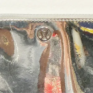 Lululemon‎ Goody Bag Large Metallic Silver Pouch Clutch thumbnail 2