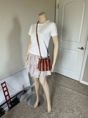 Coach Faye Mini Drawstring Bag With Stripes  thumbnail 8
