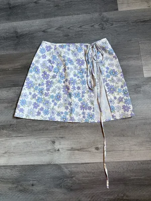 Peppermayo Wrap Floral Mini Skirt US 2 Feminine Spring Summer thumbnail 4