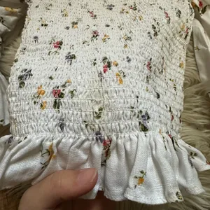 REFORMATION Tangerine Top In Orchard 100% Linen thumbnail 6