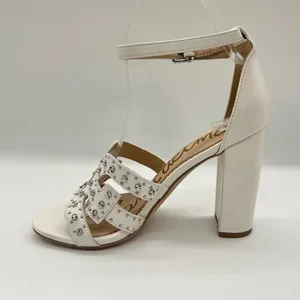 Sam Edelman Heels Womens 5.5 White Leather Yasha‎ Studs Strappy Heels Sandals thumbnail 3