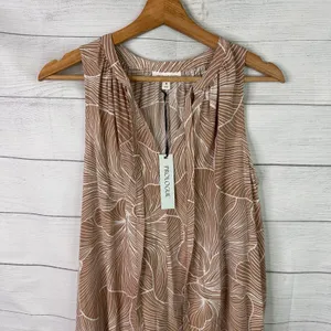 Prologue Medium NWT Brownie Print Sleeveless Maxi Tiered Dress Boho Prairie thumbnail 3