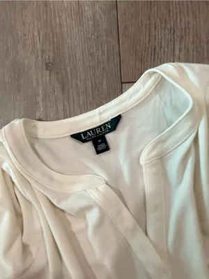 Lauren Ralph Lauren White Long-Sleeve Henley Top thumbnail 9