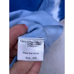 Elan Sweater Womens‎ O/S Blue Ombre Tie Dye Batwing Dolman Knit SW10456 thumbnail 6