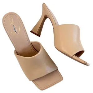 EUC Sam Edelman Leather Carmen Square Toe Flared Heel Sandals Size 9.5 thumbnail 1