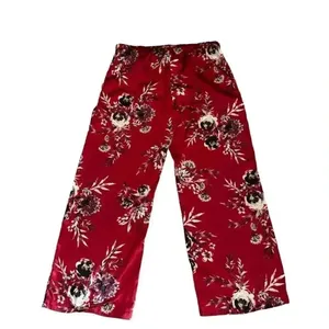 Gilligan & O'Malley Red Women's Satin Floral Lightweight Pajama Pants SZ M #1944 thumbnail 6