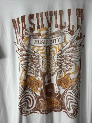 Women’s Nashville Music City Graphic Tee - White size XXL thumbnail 2