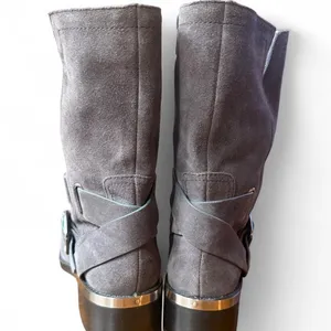 Vince Camuto Wethima Gray Suede Moto Harness Mid-Calf Boots Women’s Size 8 thumbnail 7