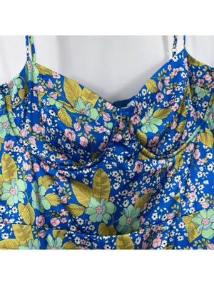 ASTR The Label Blue Floral Bustier Maxi Dress XL thumbnail 6