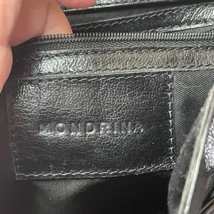 Black Leather‎ Brown White Cowhide Boho Purse Mondrina Handbag Western Cowgirl thumbnail 6