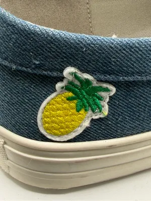 Vintage Havana Denim Patch Slip On Sneakers Women’s 8 Blue Embroidered thumbnail 9