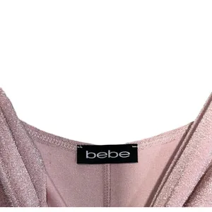 NEW Bebe Mini Dress Women Sz M Pink Sparkling Adjustable Spaghetti Strap Holiday thumbnail 3