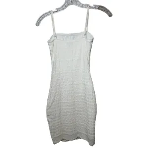 Princess Polly White Textured Ruched Mini Dress Bodycon Cottagecore Size‎ 2 thumbnail 5