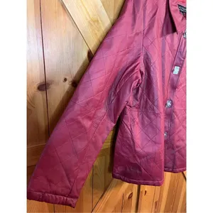 Dialogue Dark Red Leather Long Sleeve Jacket Size Large (2896) thumbnail 2