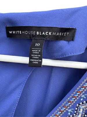 White House Black Market Kimono Sleeve Embroidered Shorts Romper Size 10 thumbnail 3
