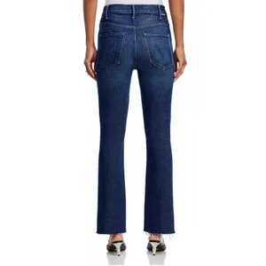 MOTHER Denim The Hustler Ankle Jeans Womens 24 High Rise Frayed Hem Bootcut Blue thumbnail 4