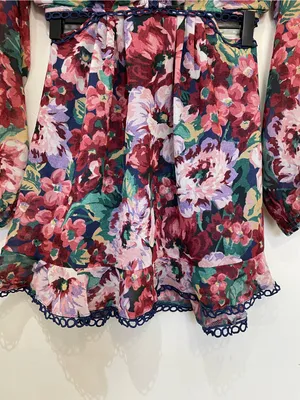 NWT SHOWPO Karmella Floral Cutout Mini Dress Romantic Summer Dress Size 4 thumbnail 4
