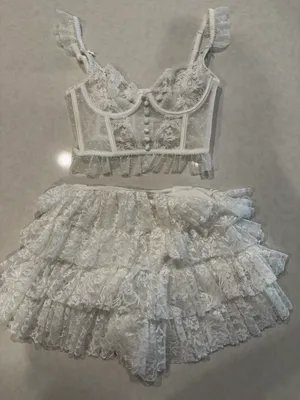 Edge White Matching Lace Set thumbnail 2