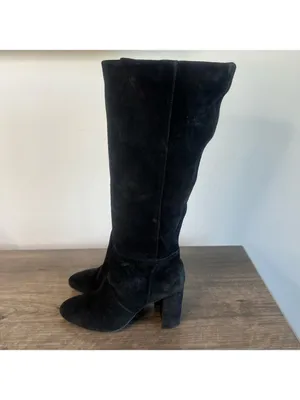 Chinese Laundry Krafty Knee High Women's Black Suede Boot Size 6.5 SKU#11-2348 thumbnail 3
