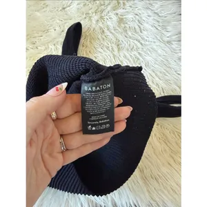 Babaton Sculpt Knit Squareneck Ribbed Tank Top Black thumbnail 9
