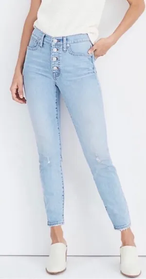 MADEWELL High Rise Skinny Crop Button‎ Front Edition JeanSize 30 Minimalist thumbnail 1