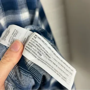 Hollister Blue Plaid Oversized Soft Flannel Button Down Shirt Size S thumbnail 7