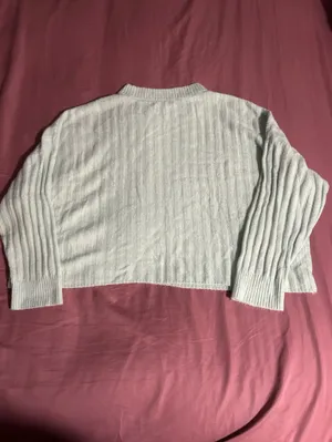 American Eagle Outfitters Mint Cropped Ribbed Crewneck Sweater Size XXL thumbnail 4