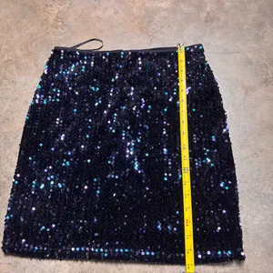 Molly Bracken Womens Small Black Purple Shimmery Sequins Mini Clubwear Skirt thumbnail 4