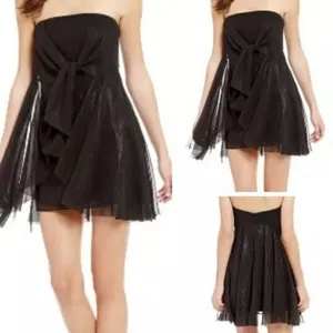 New Free People Good For You Black Strapless Dress Size 0 Mini thumbnail 2