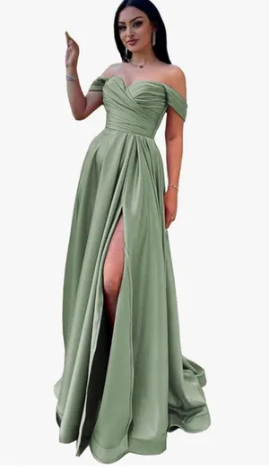Sage Green Formal Prom Dress thumbnail 1