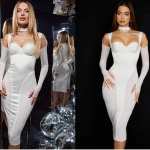 HOUSE OF CB 'Talika' Ivory Corset Midi Dress Size‎ M thumbnail 2