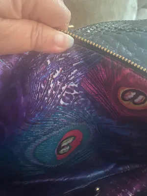 Gianni Bini |Blue Snake Skin Embossed Shoulder Bag thumbnail 10