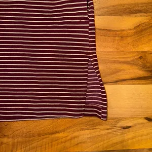 Duluth trading co. Linger tunic‎ style sweatshirt v neck stripes size MED thumbnail 3