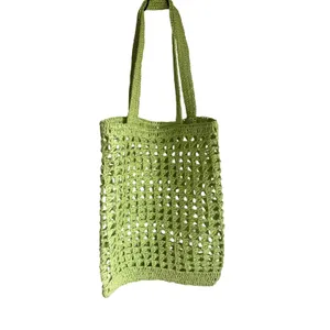 NWT Sol & Mer Lime Raffia Tote | Woven Beach Bag | Resort Vacation Market Tote thumbnail 3