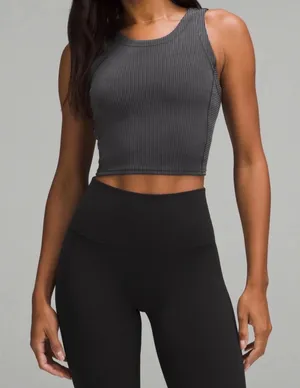 NWOT Lululemon Ribbed Softstreme Cropped Tank Top thumbnail 1