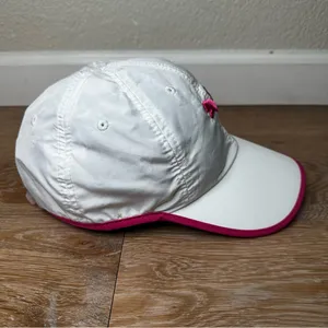 Puma White Pink Performance Athletic Lightweight Women's Cap, OS thumbnail 4
