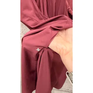 Free Fly Women Dress Medium Burgundy High-Low Racerback Bamboo Blend Pockets thumbnail 5