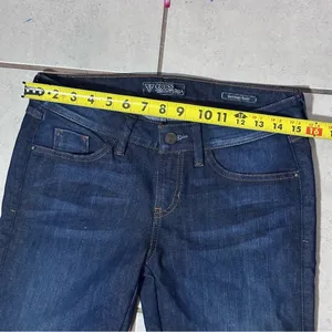 Guess Women Dark Blue Denim Jeans Britney Boot‎ size 28 thumbnail 7