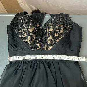 La Femme 20629 Black Lace Mini Dress Size 0 Prom Homecoming Hoco thumbnail 9