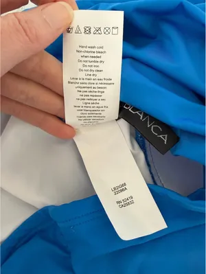 La Blanca Island Goddess Twist Tie Black Tankini Swim Top Blue Size 4 Modest thumbnail 6