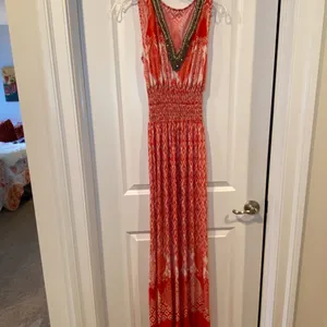 Maxi sleeveless dress Red thumbnail 7
