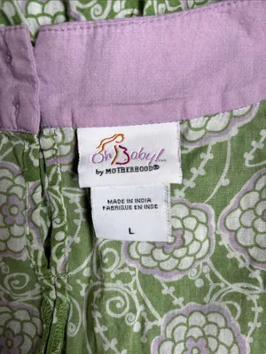 Oh Baby by Motherhood Green and Lilac Floral Maternity Tunic thumbnail 2