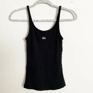 Alo Yoga Ribbed Prosper Tank Black XS thumbnail 2
