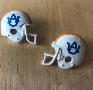 Handmade University of Auburn Earrings Helmet thumbnail 3